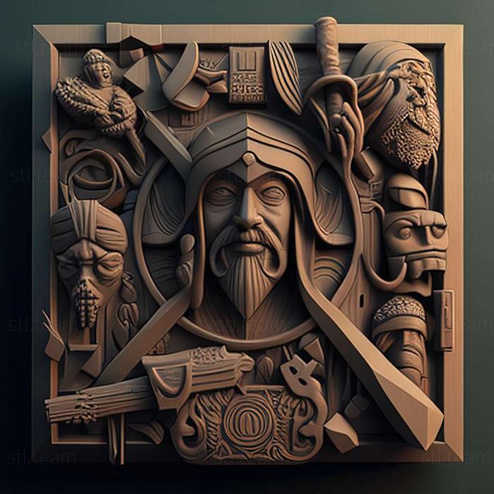 3D model Puzzle QueChallenge of the Warlords game (STL)